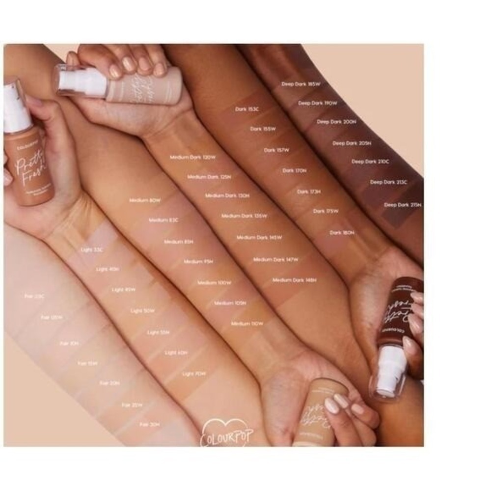 ColourPop Pretty Fresh Hydrating Foundation Medium Dark 120W 1oz Lot of 2 NIB - Picture 8 of 9